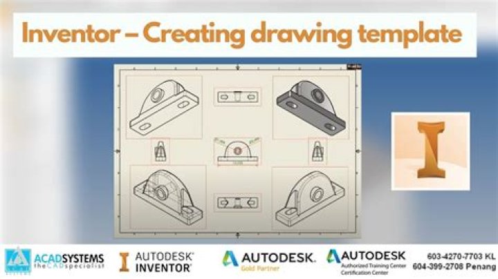 How do I create a drawing template in Inventor?
