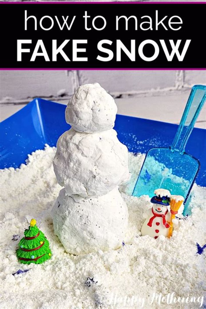How do you make fake snow for decorating?