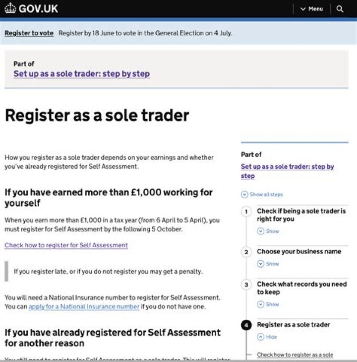 How do you prepare a sole trader account?