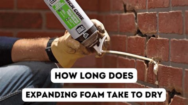 How long does it take for expanding foam to cure?
