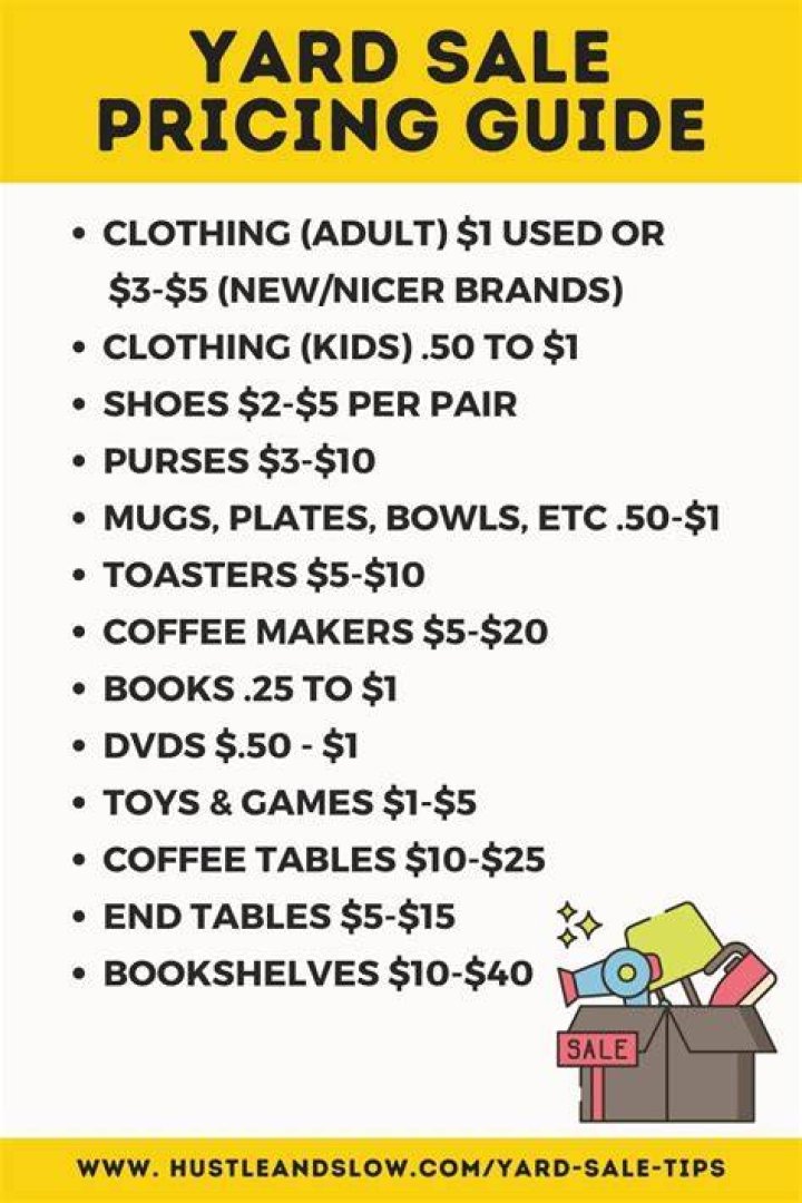 How much should you sell shoes for at a garage sale?