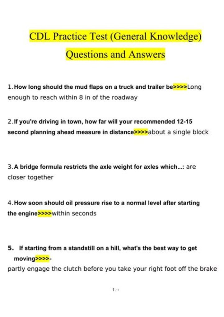 What is the CDL knowledge test?